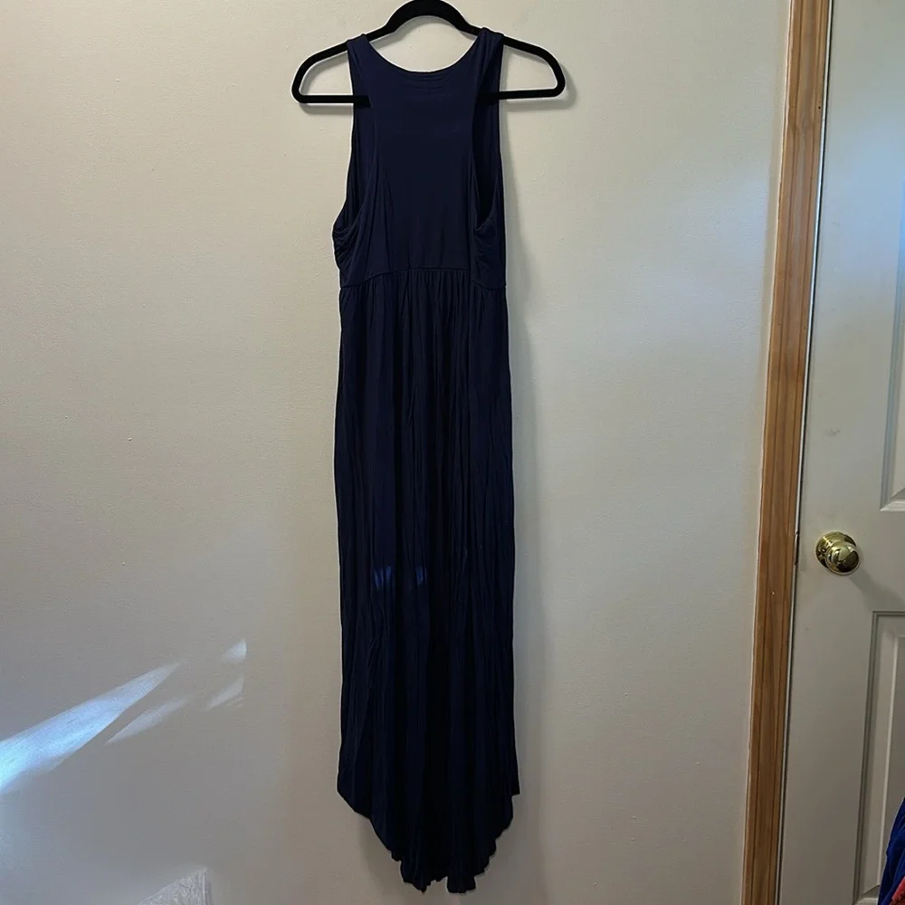 Women’s Navy Blue Basic High-Low Maxi Dress Size XL - Picture 4 of 4